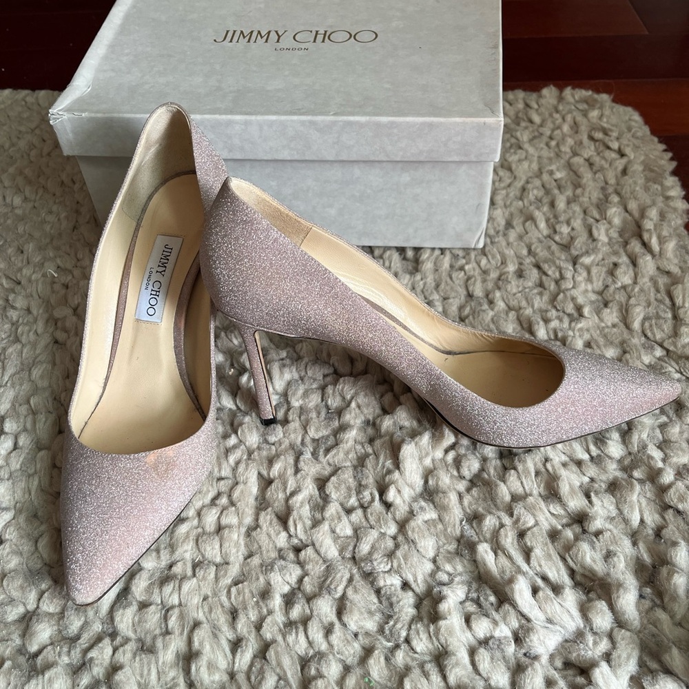 Jimmy Choo Romy 85, sz 41, Ballet Pink, good/fair condition - Picture 2 of 12